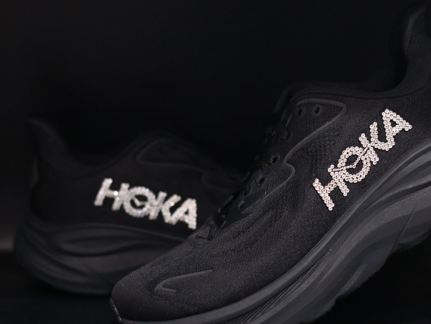 STRAZ Custom Hoka Clifton 10 - Black