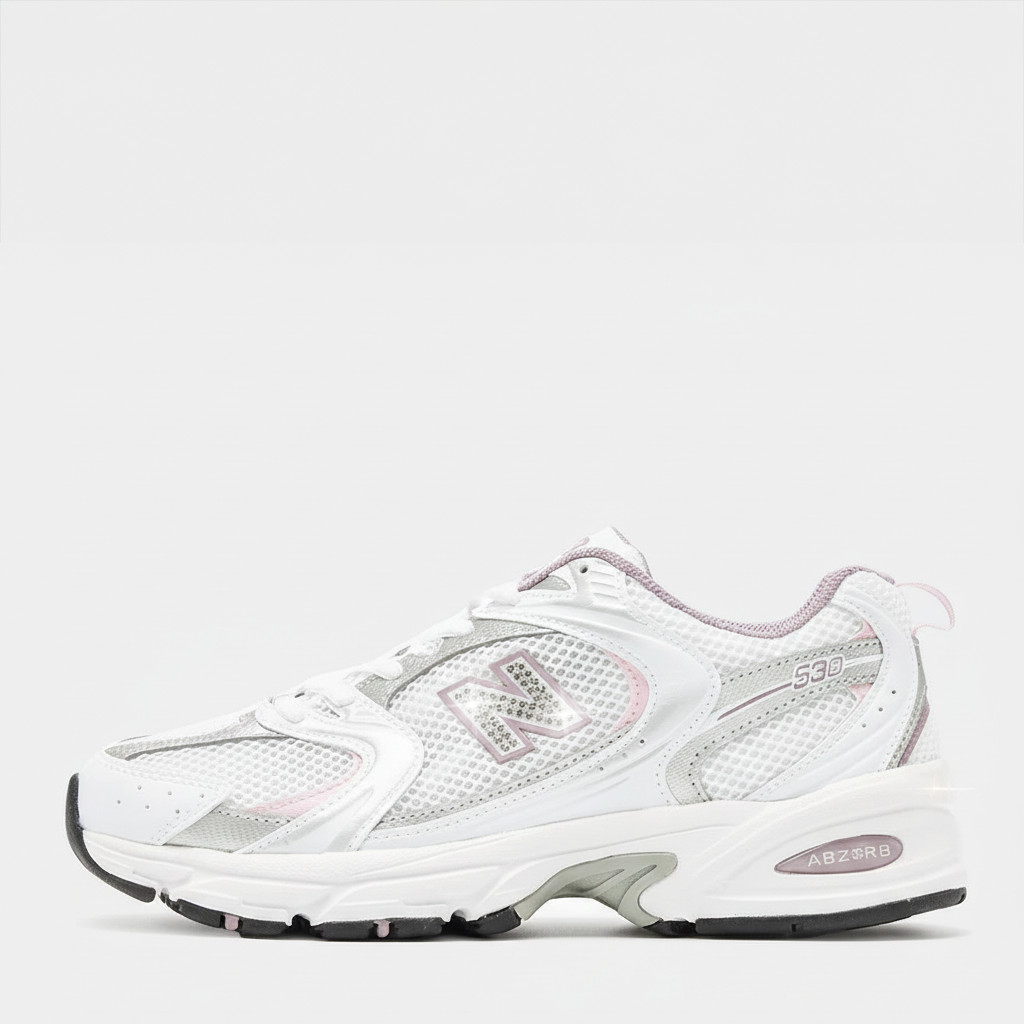 STRAZ Custom New Balance 530 - White/Pink