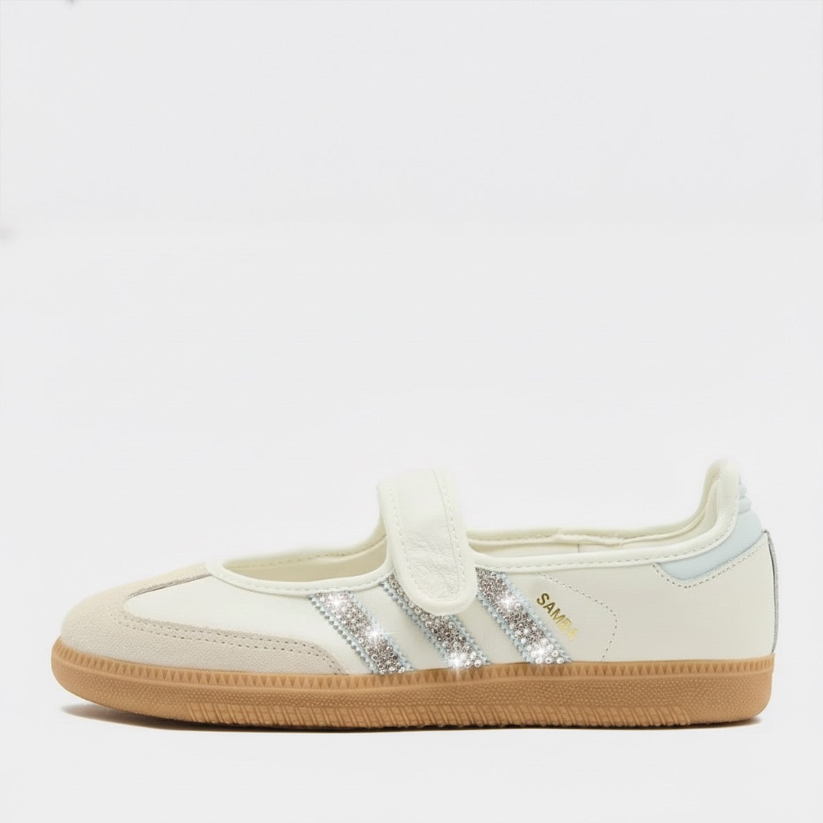 STRAZ Custom Adidas Samba Jane - Cream/Blue