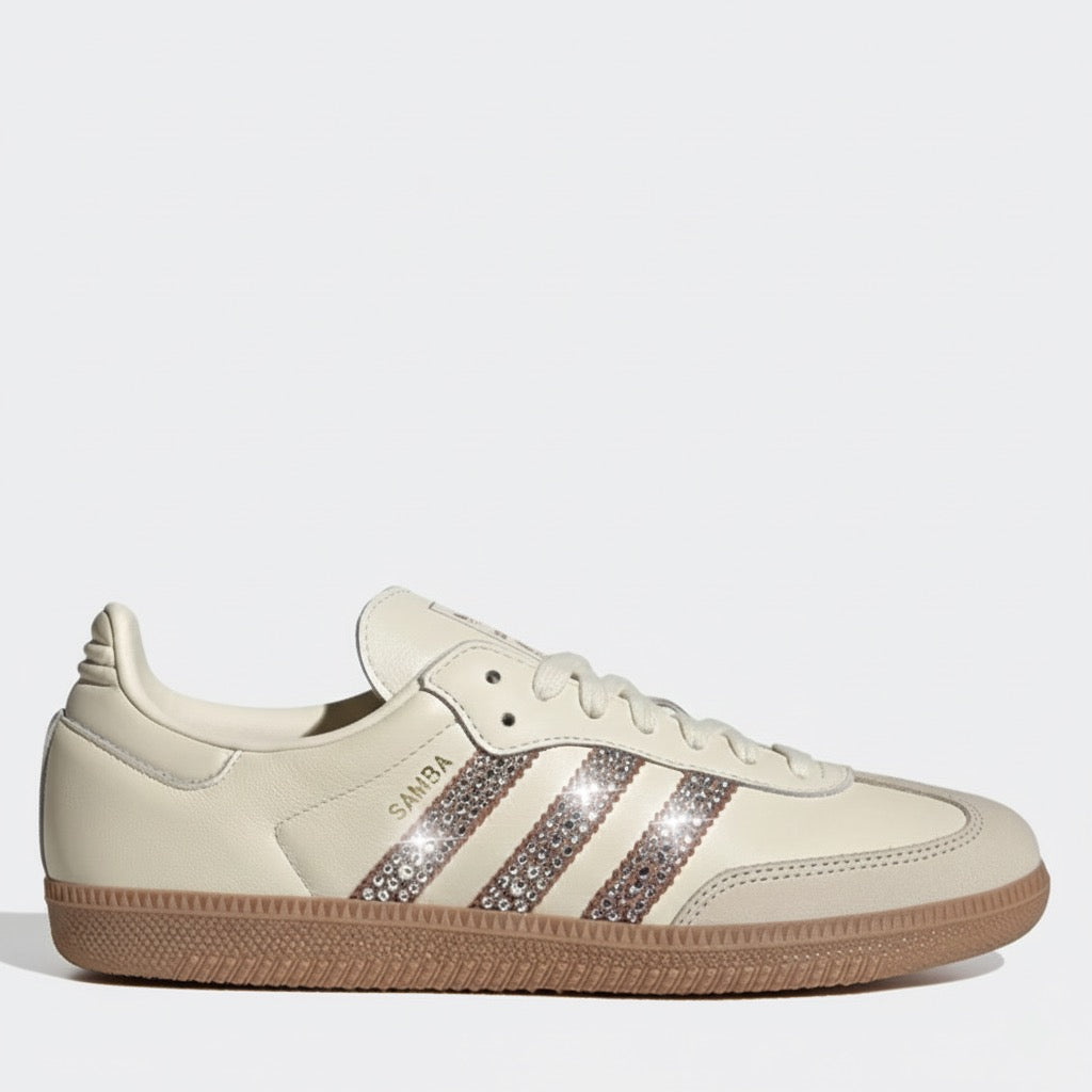 STRAZ Custom Adidas Samba - Cream/Clay