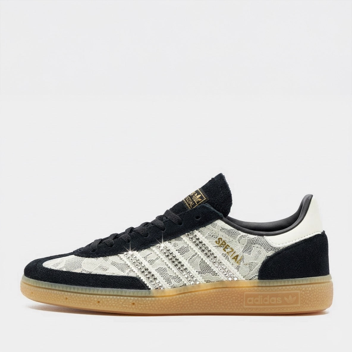 STRAZ Custom Adidas Handball Spezial - Black/White Lace