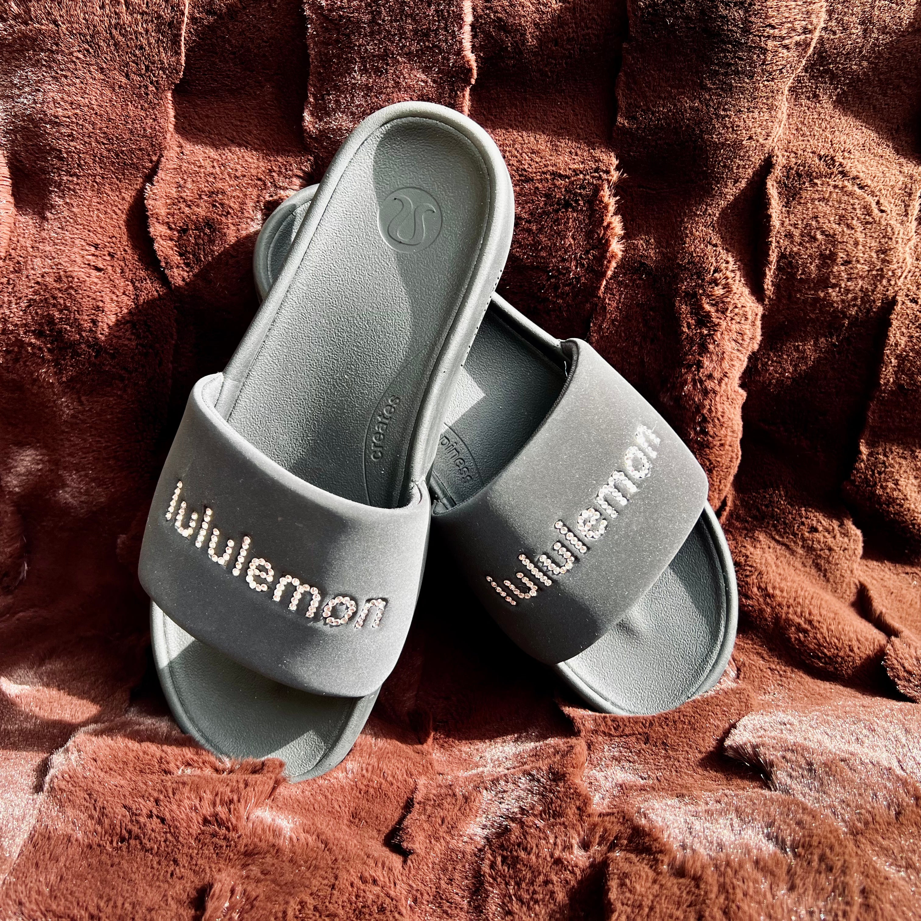 STRAZ Custom Lululemon Restfeel Slide - Black