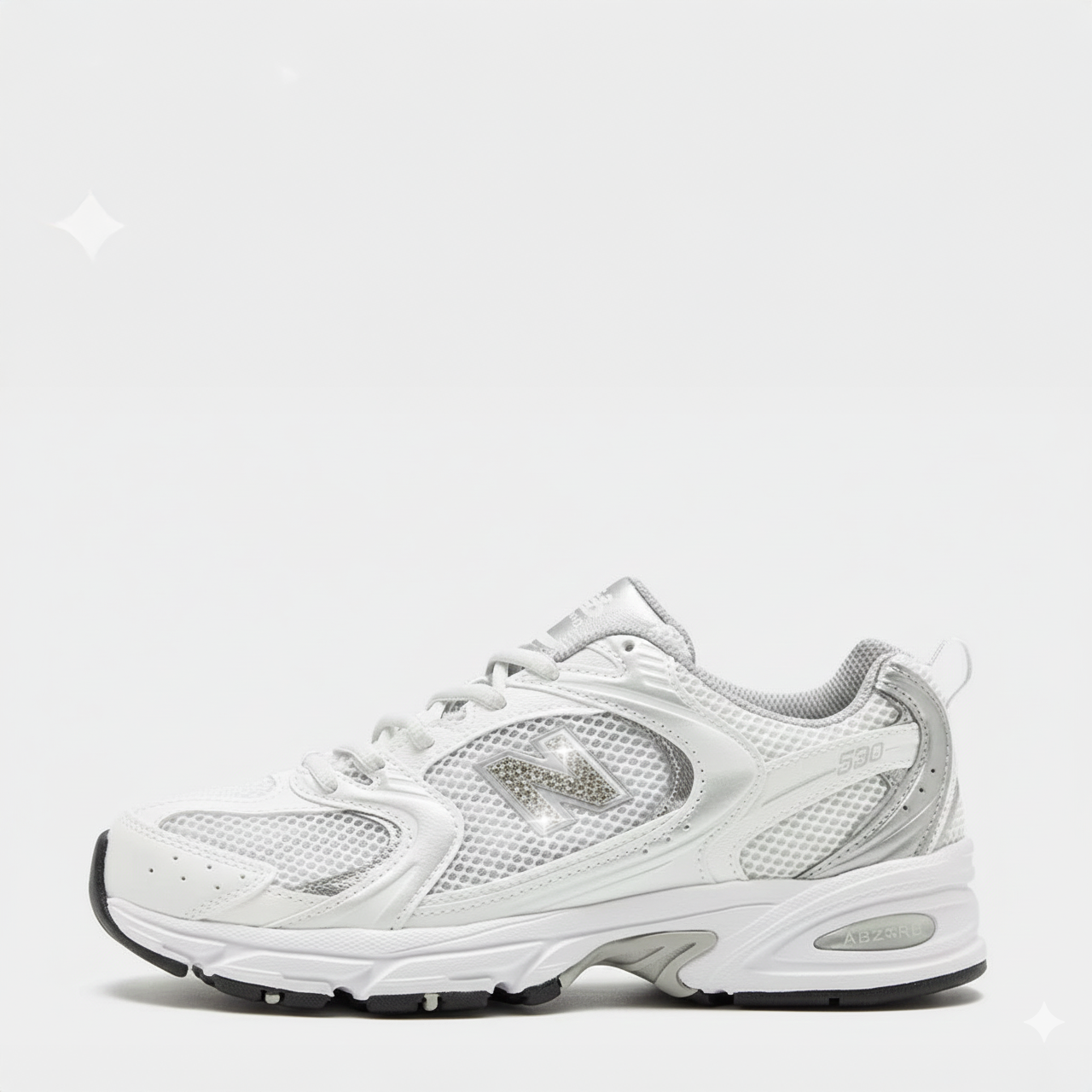 STRAZ Custom New Balance 530 - White/Grey