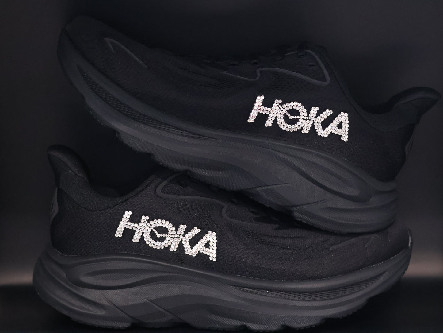 STRAZ Custom Hoka Clifton 10 - Black