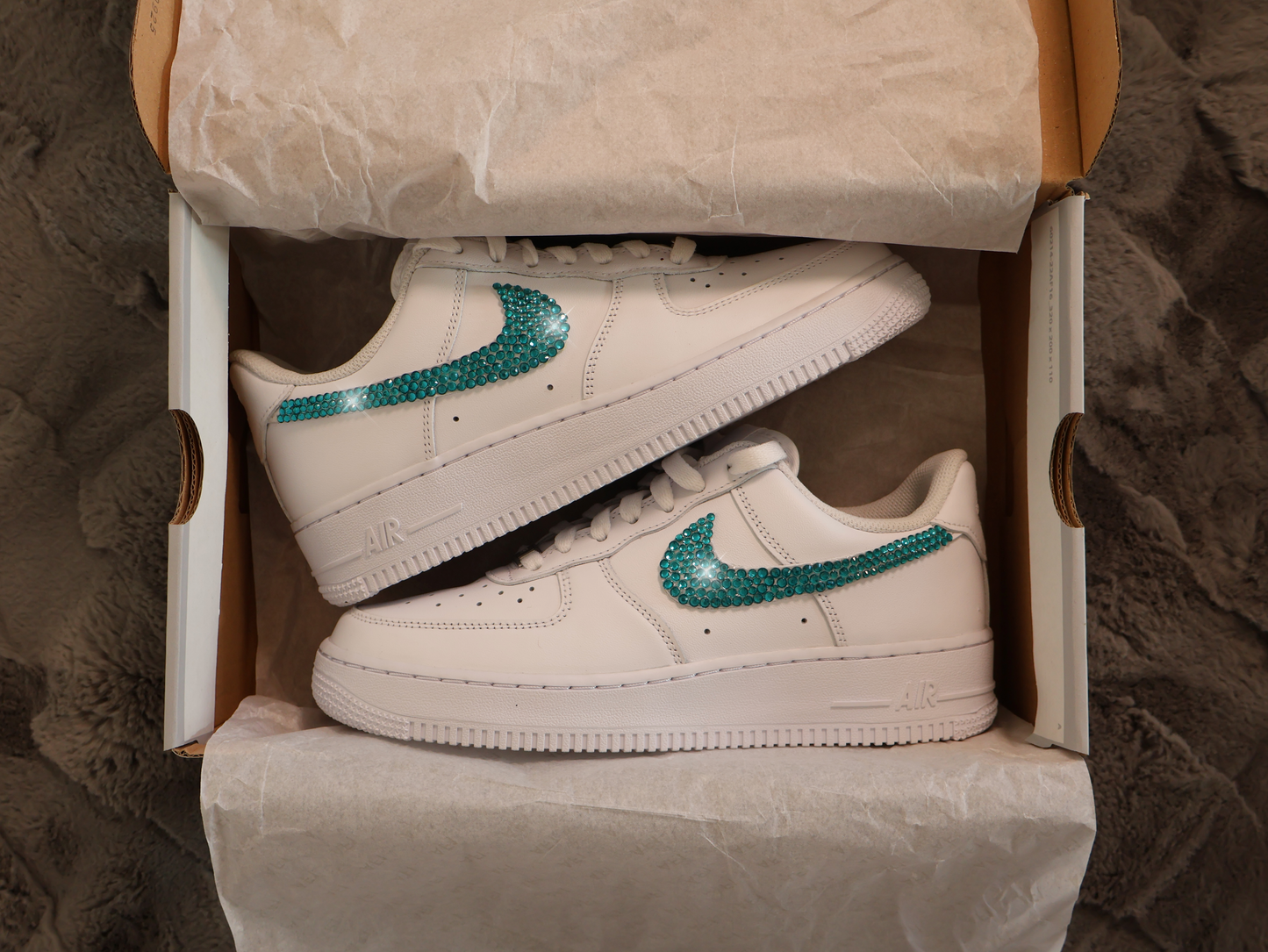 STRAZ Custom Nike Air Force 1 - Aquamarine
