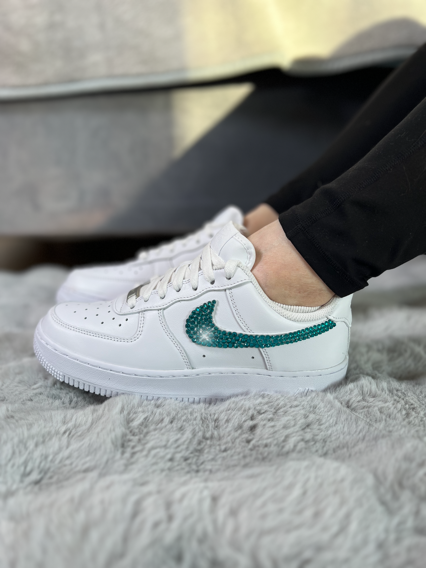 STRAZ Custom Nike Air Force 1 - Aquamarine