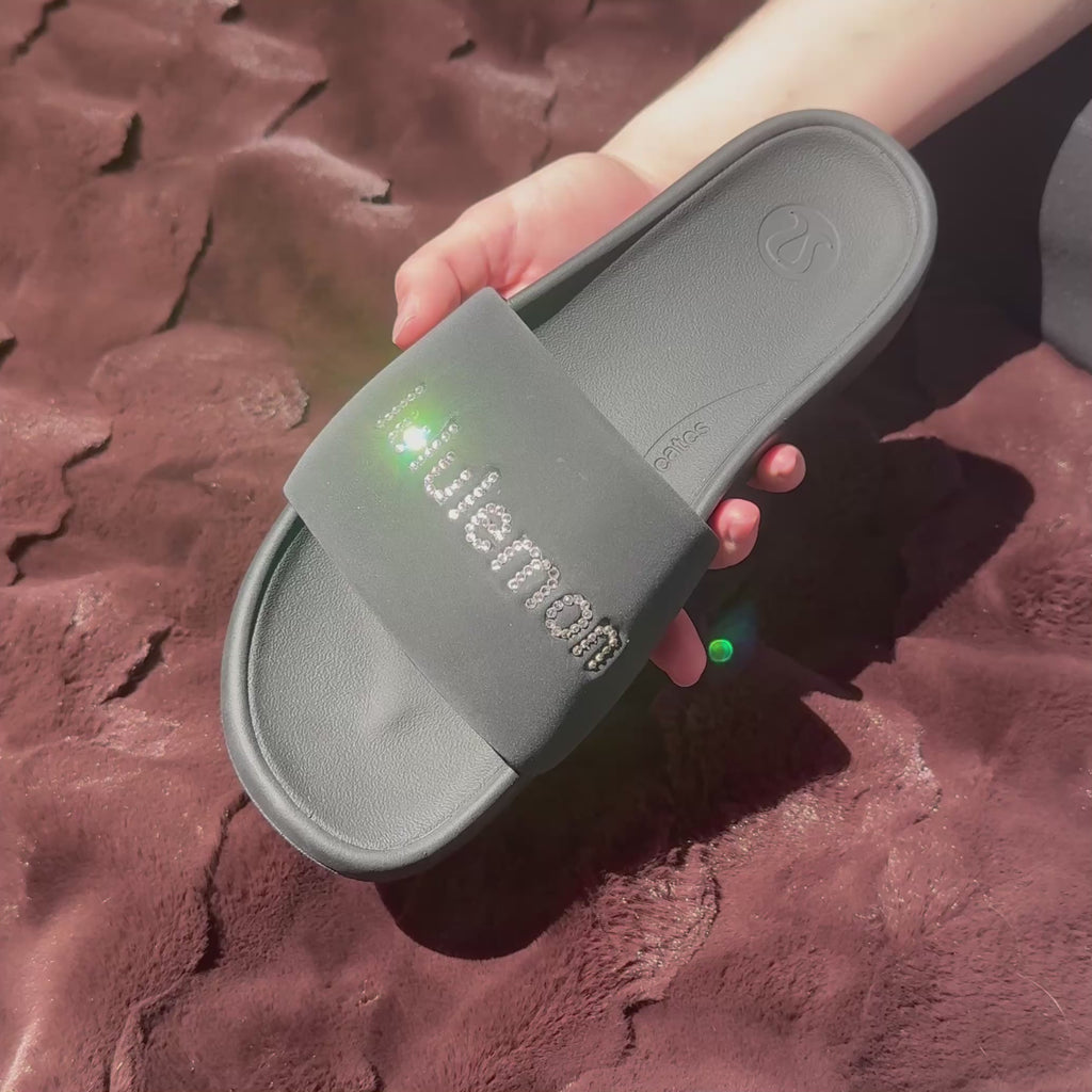 STRAZ Custom Lululemon Restfeel Slide - Black